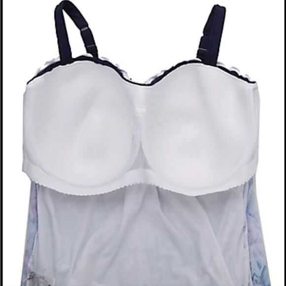 Profile by Gottex Snake Charm Multi Underwire D-E Cup Tankini Top Size 3… - Picture 15 of 16